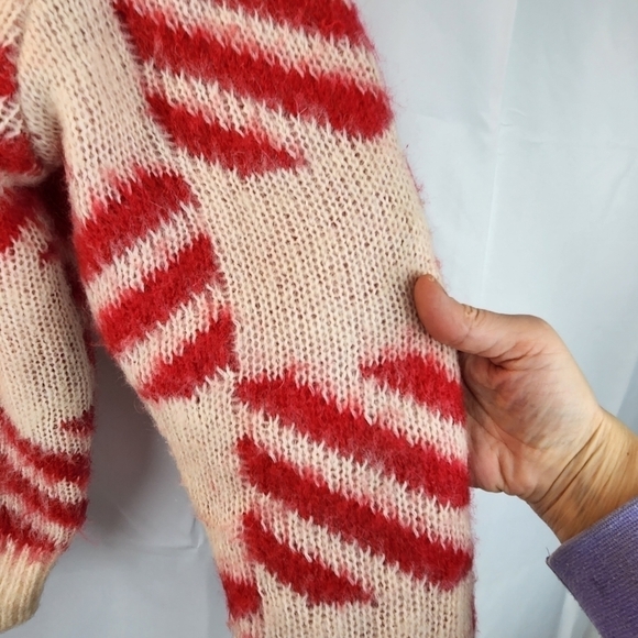 Sandro Ginn Checked Jacquard Crew Sweater size S in VGUC - Picture 4 of 10